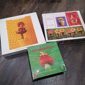 New Lot of 3 Anne Geddes Baby Puzzles 1000 pc, 550 pc, 100 pc